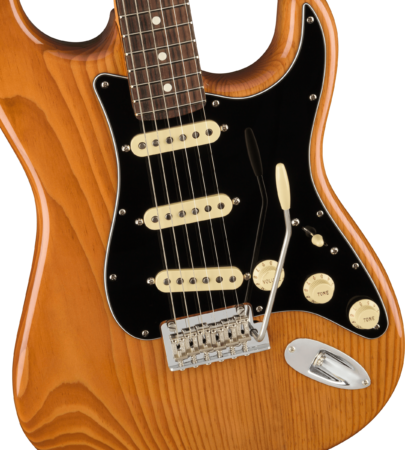 a brown electric guitar