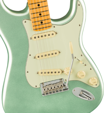 a white electric guitar