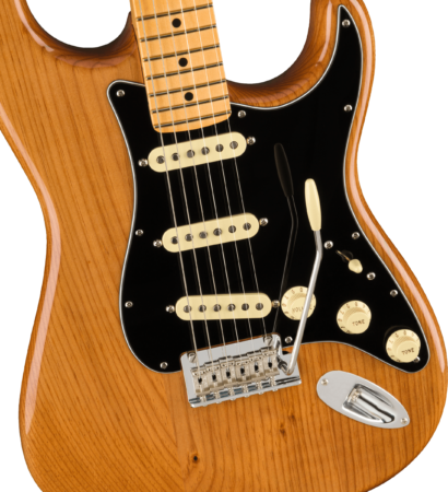 a brown electric guitar