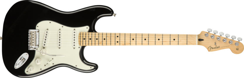 a white electric guitar