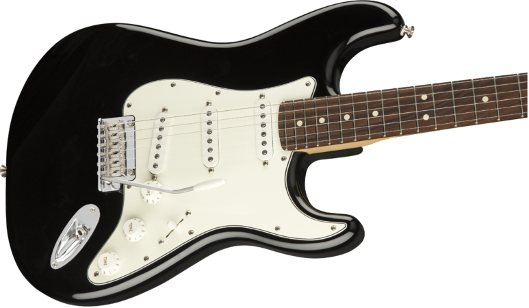 a white electric guitar