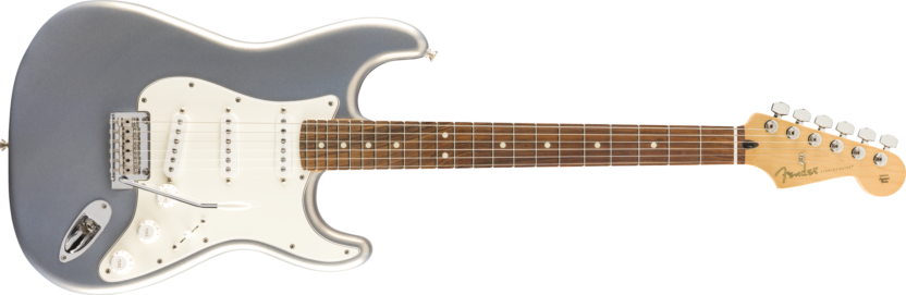 a white electric guitar