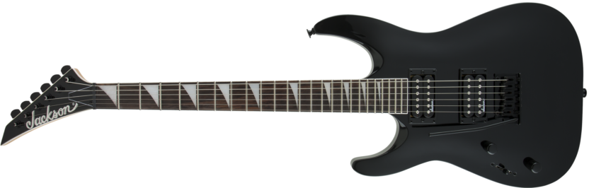 a black electric guitar