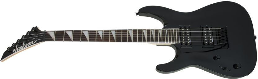 a black electric guitar