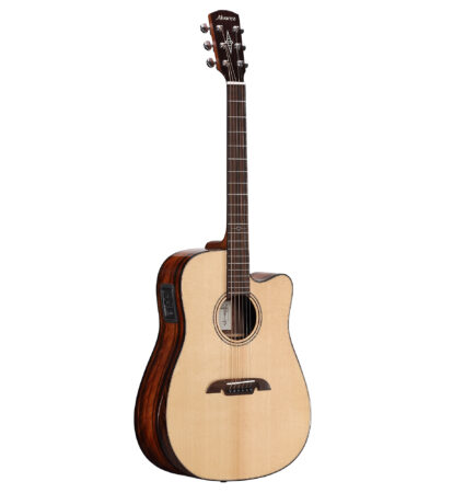 a brown acoustic guitar