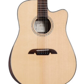 a brown acoustic guitar