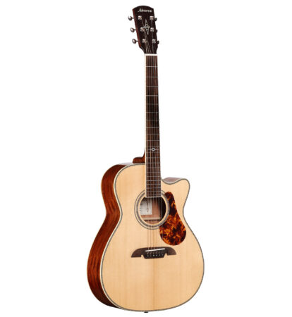 a brown acoustic guitar