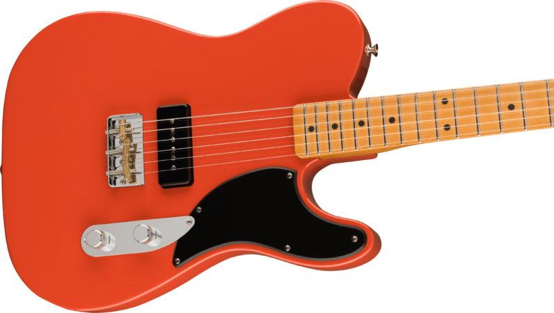 a red electric guitar