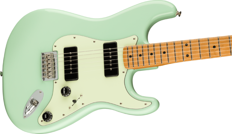 a white electric guitar