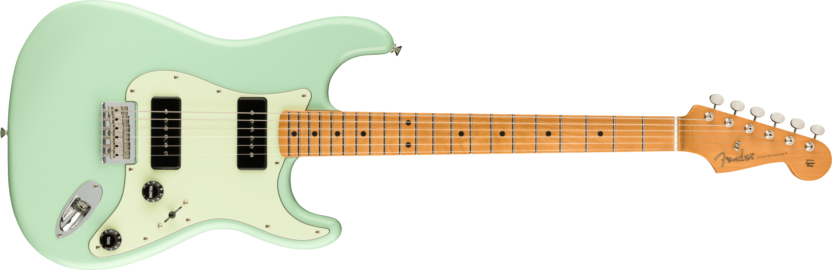 a white electric guitar