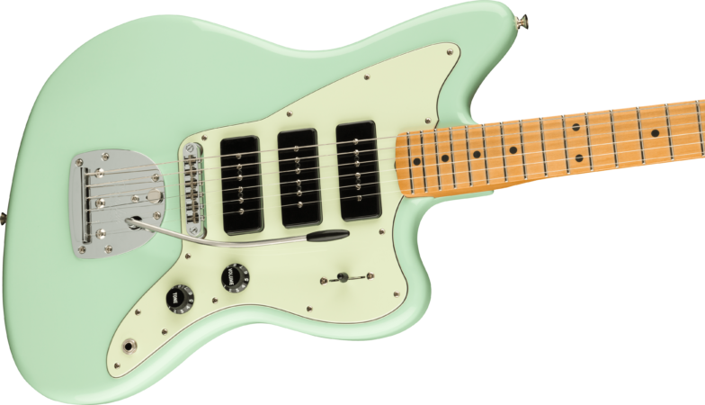 a white electric guitar