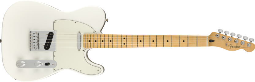 a white electric guitar