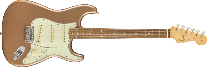 a white electric guitar