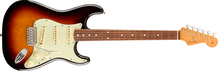 a brown electric guitar