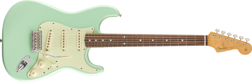 a white electric guitar