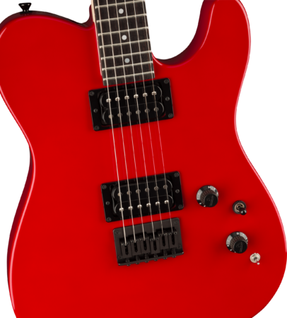 a red electric guitar