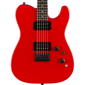 a red electric guitar