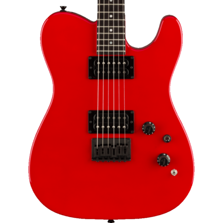 a red electric guitar