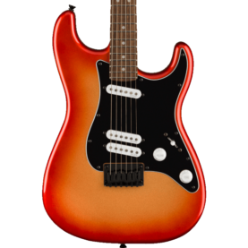 a red electric guitar