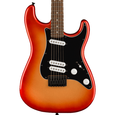 a red electric guitar