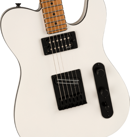 a white electric guitar