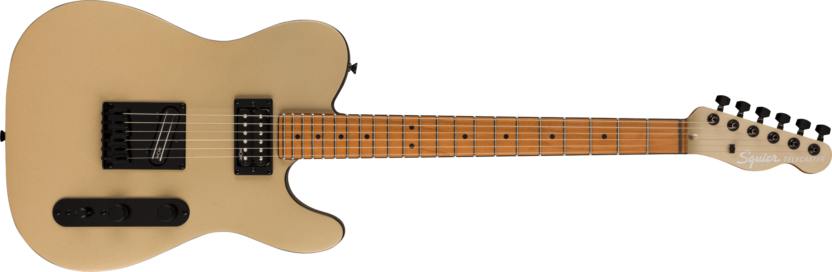 a brown electric guitar