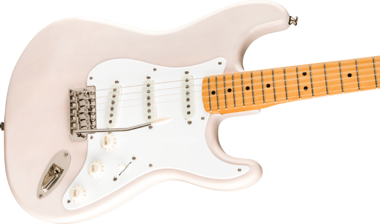 a white electric guitar