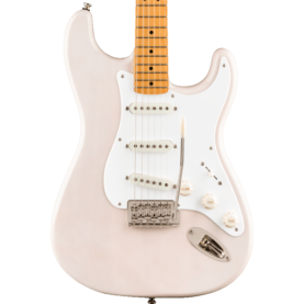 a white electric guitar