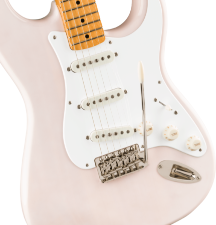 a white electric guitar