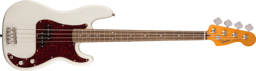 a red and white electric guitar