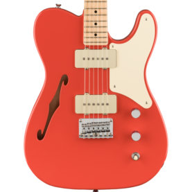 a red electric guitar