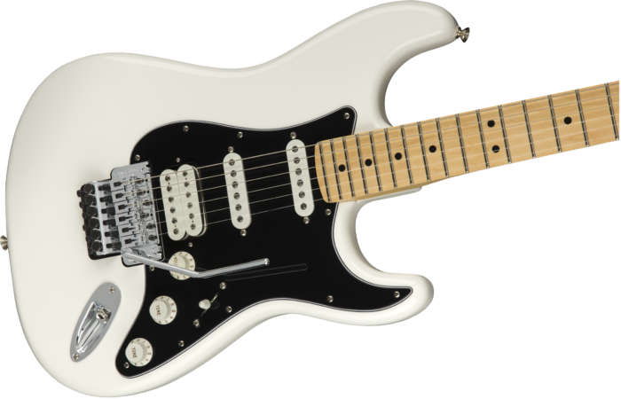 a white electric guitar