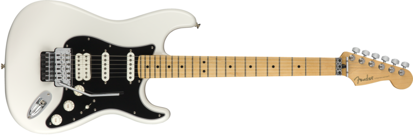 a white electric guitar