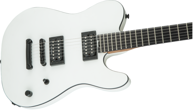 a white electric guitar