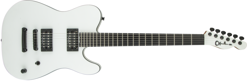 a white electric guitar