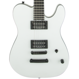 a white electric guitar