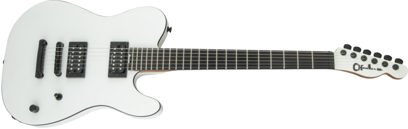 a white electric guitar