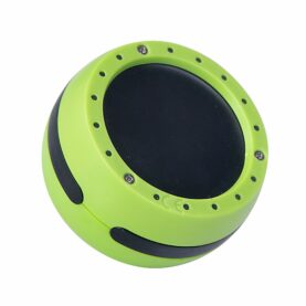 a green and black speaker