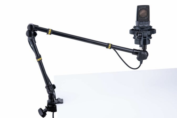 a black and silver tripod