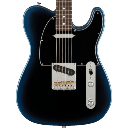 a blue electric guitar