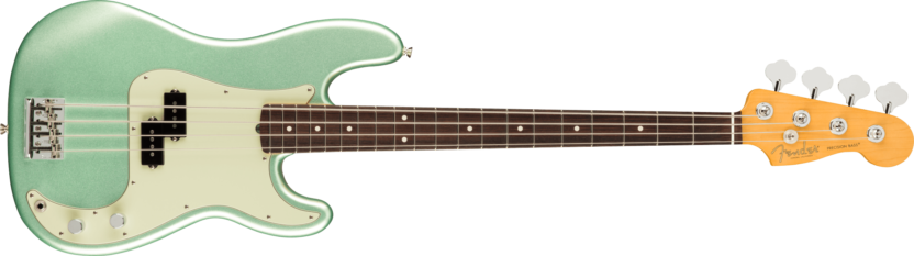 a green electric guitar