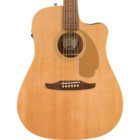 a brown acoustic guitar