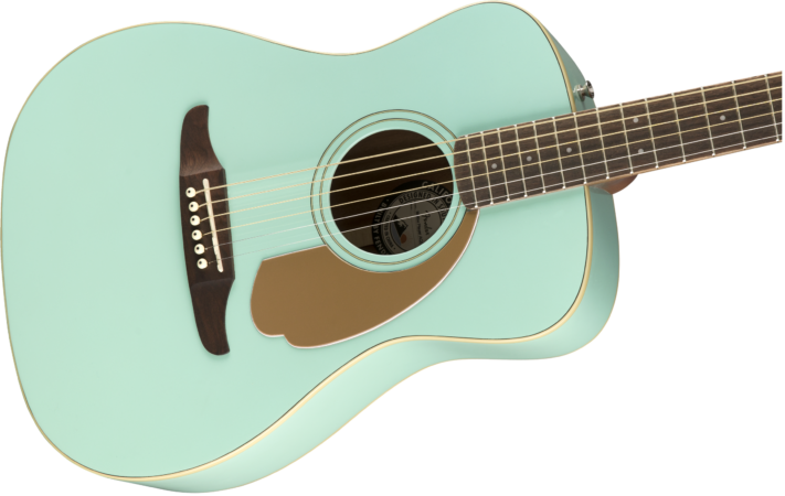 a blue electric guitar