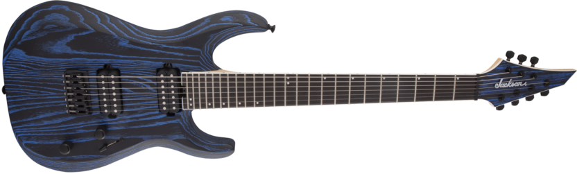 a blue electric guitar