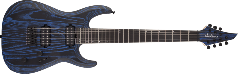 a blue electric guitar