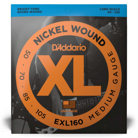 *BRIGHT TONE LONG SCALE ROUND WOUND 50 | 105 NICKEL WOUND D'Addarío 50 . 7 70 . 85 105 USA MADE EXL160 MEDIUM GAUGE