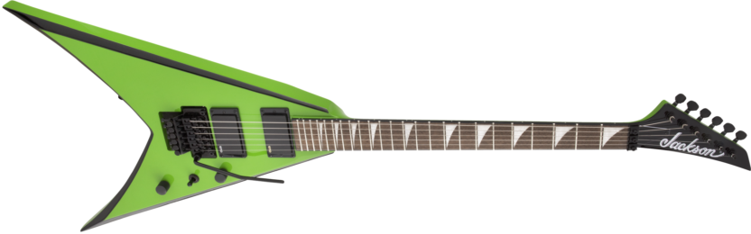 a green electric guitar