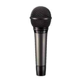 a microphone with a black background