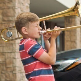 Boys Playing Music instrument